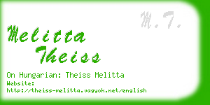 melitta theiss business card